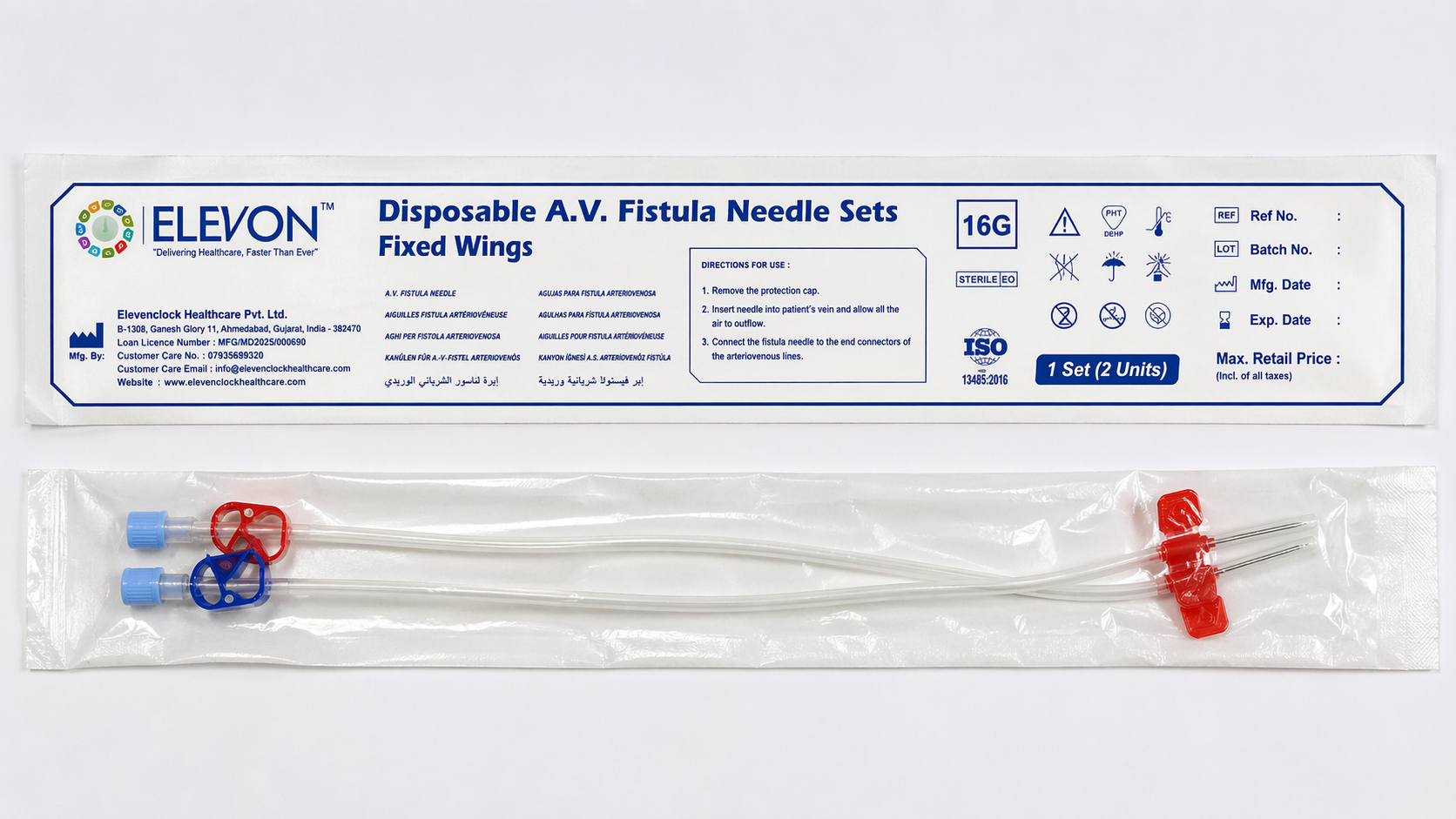 ELEVON™ A.V. FISTULA NEEDLE Arteriovenous set  4